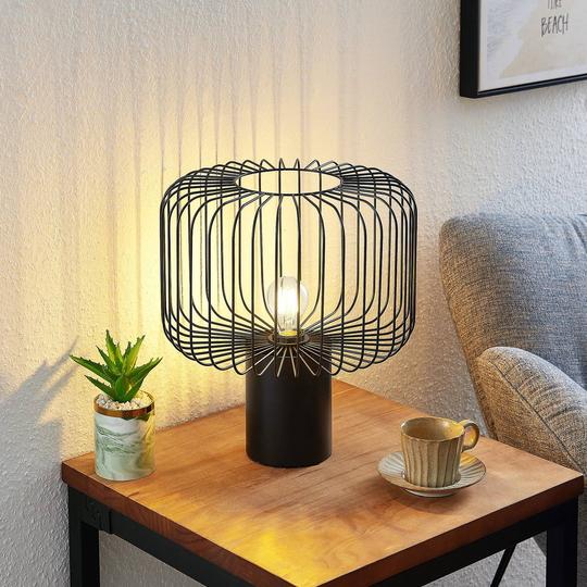 Lindby Vatiki bordslampa med burskärm