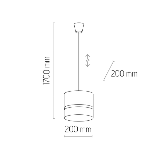 Hänglampa Paglia vit/rotting 1 lampa Ø 20 cm