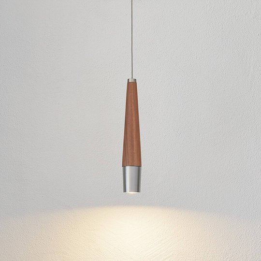 HerzBlut Conico LED-hänglampa valnötsträ, 1 lampor