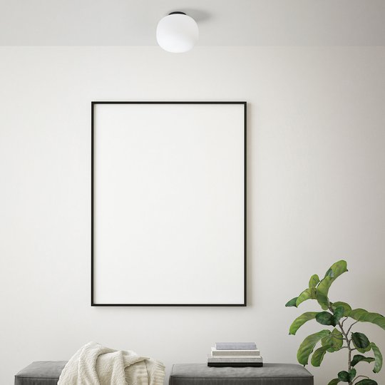 Taklampa Bombo av mjölkglas Ø 30 cm