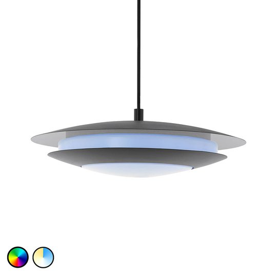 EGLO connect Moneva-C LED-hänglampa svart Ø 40,5