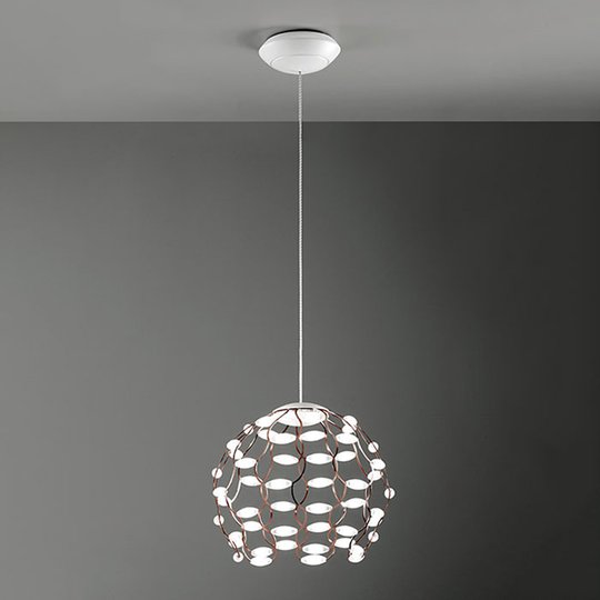 Kopparfärgad LED-pendellampa Lamoi 40 cm