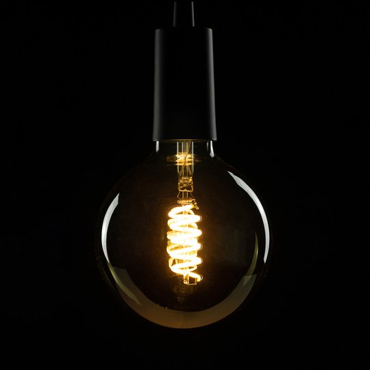 SEGULA LED-lampa E27 8 W G125 Curved ambient smoke