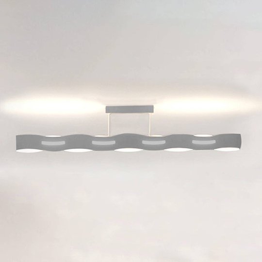 LED-taklampa Wave nickel