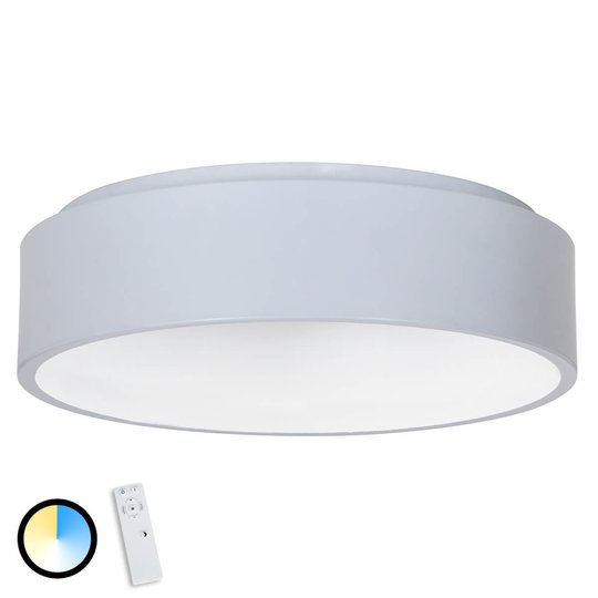 Grå LED-taklampa Birte med fjärrkontroll