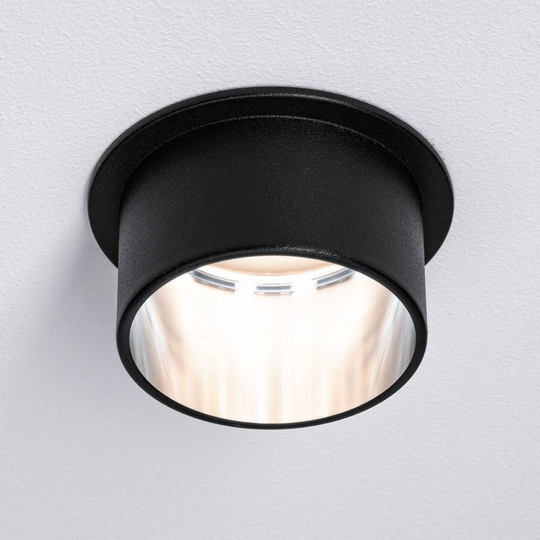 Paulmann Gil LED-inbyggnad svart matt/järn