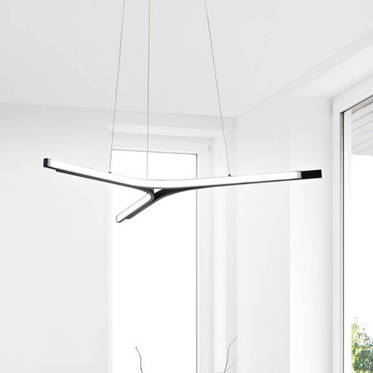 LED-pendellampa Lira, dimbar, svart