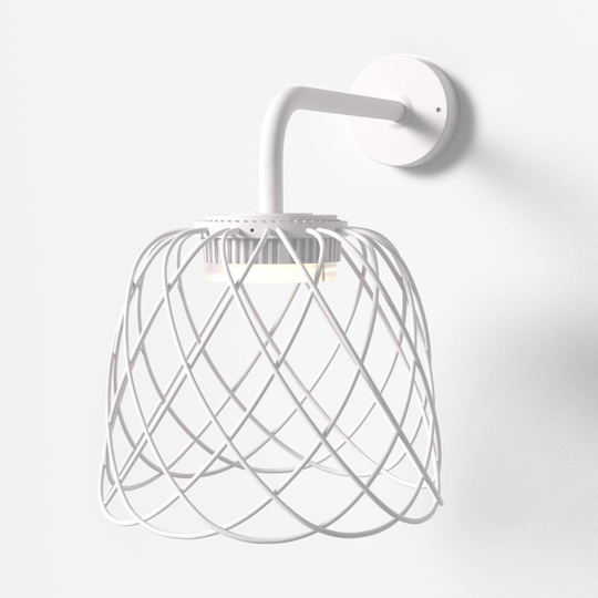 LED-vägglampa Nefer, IP44, sandvit