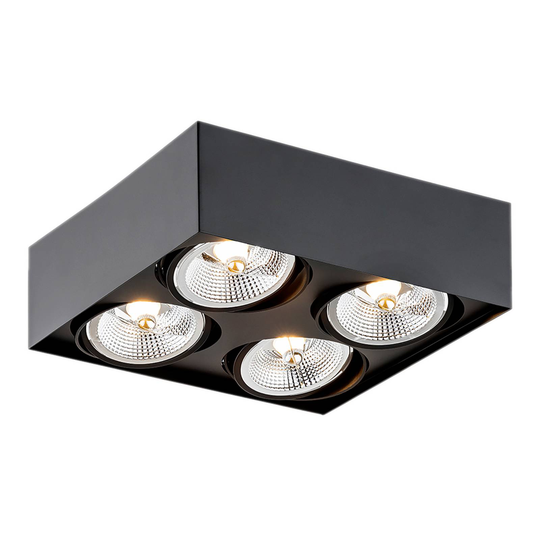 Takspotlight Ronda, 4 lampor, svart