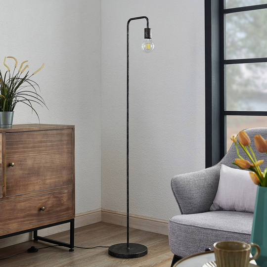 Lindby Erivana golvlampa, rost antik