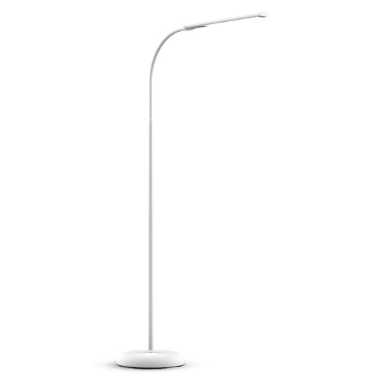 LED-golvlampa MAULpirro dimbar, vit
