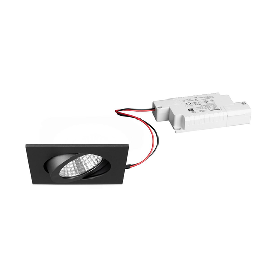 BRUMBERG inbyggnadsspot IP65 kantig dimbar titan