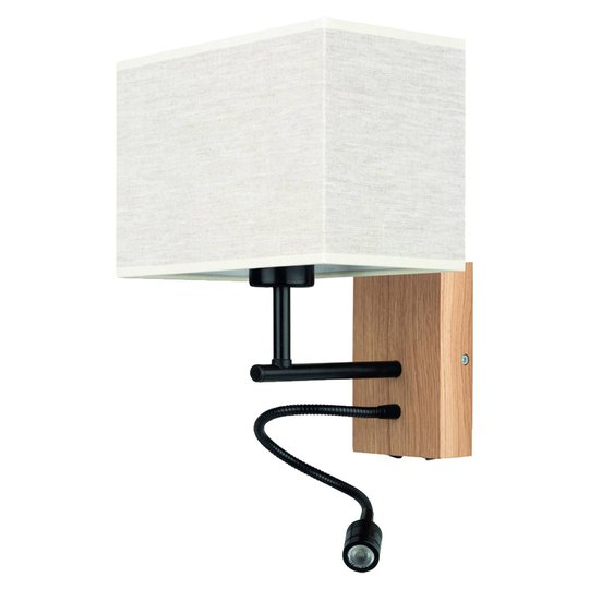 Vägglampa Sonny, LED-läslampa, rätblocksskärm
