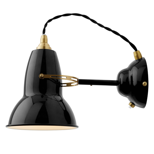 Anglepoise Original 1227 mässing vägglampa svart
