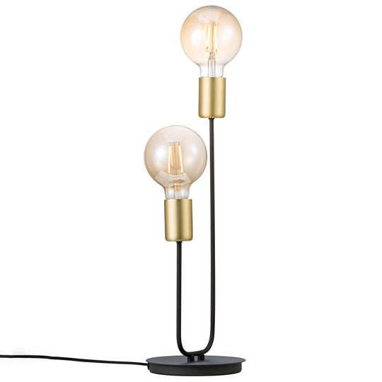 Bordslampa Josefine med 2 uttag