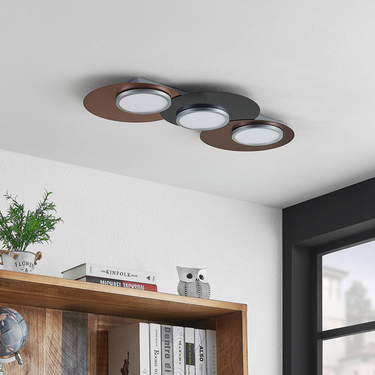 Lindby Enavi LED-vägglampa, 3 lampor