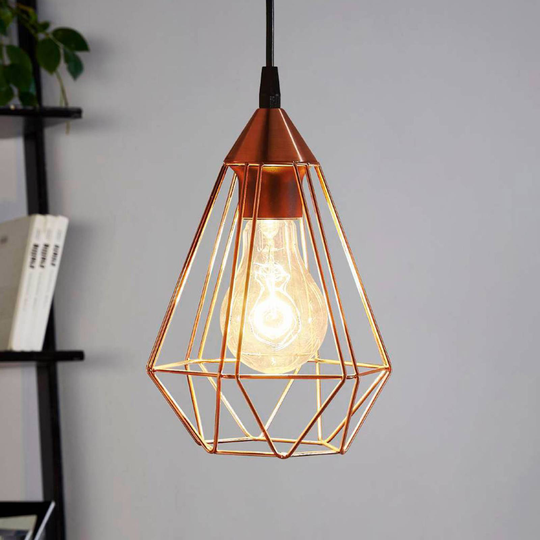 Pendellampa Tarbes, 1 lampa, 17,5 cm, koppar