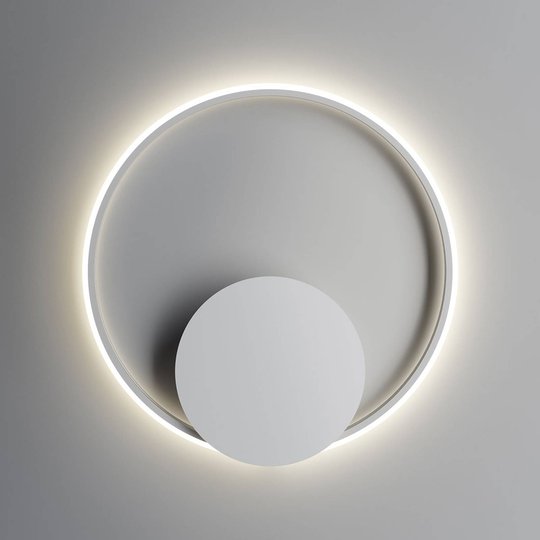 Fabbian Olympic LED-vägglampa Ø 60 cm vit