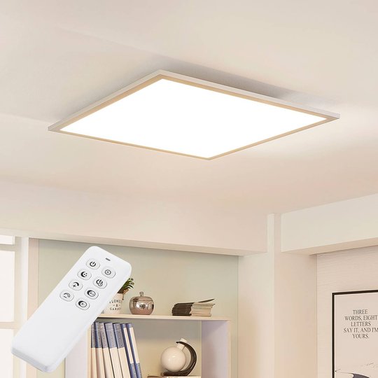 Silverinramad LED-panel Lysander, fjärrkontroll