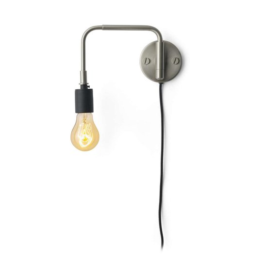 Staple vägglampa (Borstat stål)