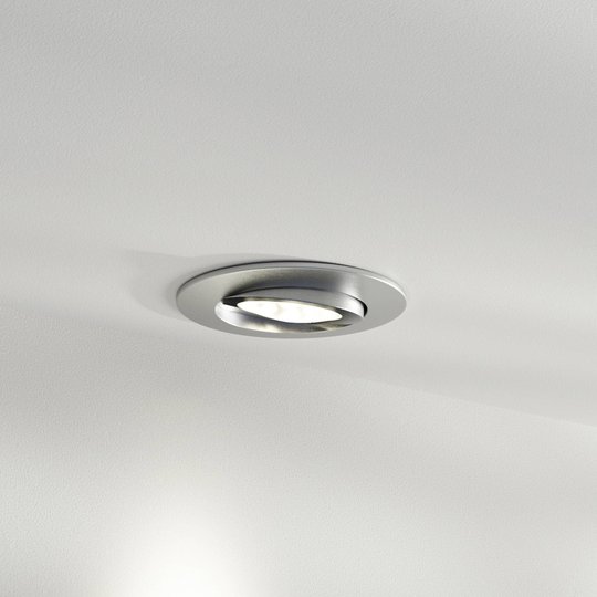 LED-inbyggnadsspot Zenit med IP44, nickel