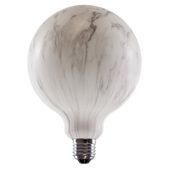 SEGULA LED-globlampa 125 E27 8W marmorlook 4 400