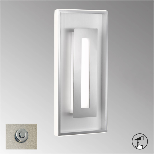 LED-vägglampa Bug, dimbar, krom/aluminium