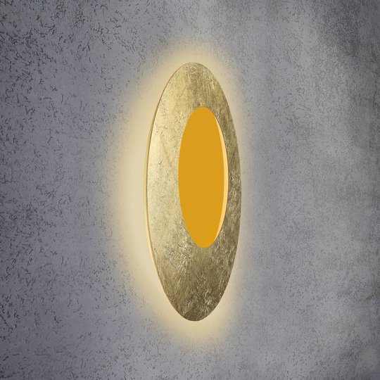 Escale Blade Open LED-vägglampa RGB+W guld Ø79cm