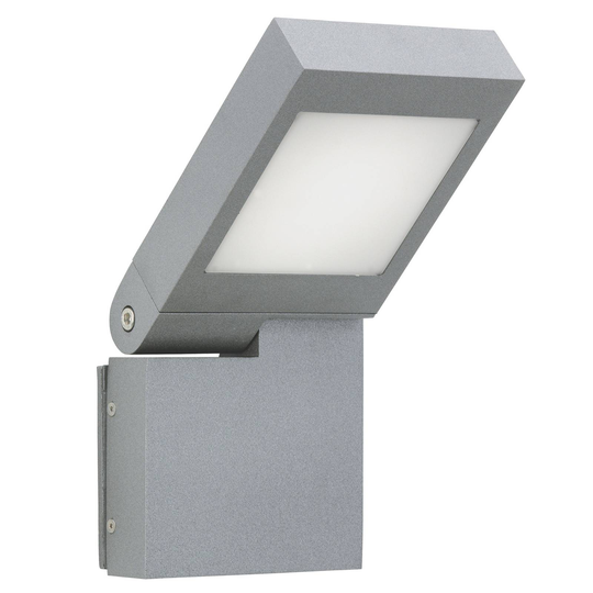 LED-vägglampa 0111, svängbart huvud, silver