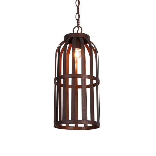 Hänglampa Ralph, burdesign, brun, Ø 20 cm