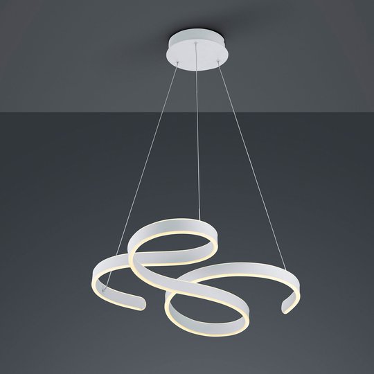 LED-pendellampa Francis, vit matt