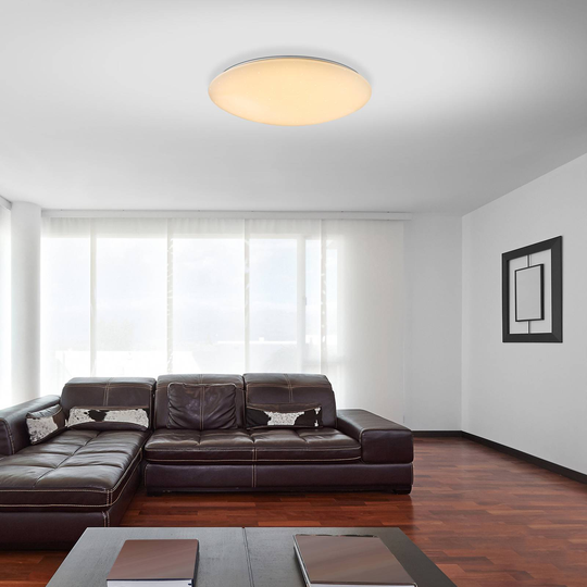 LED-taklampa Rena, nattljusfunktion, rund