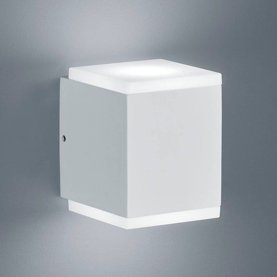 Helestra Kibo - LED-utomhusvägglampa, matt vit