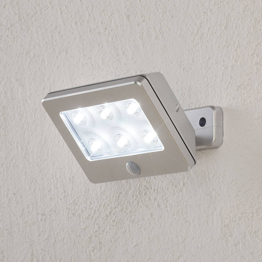 Sensor-utomhusvägglampa Lero med batteridrift