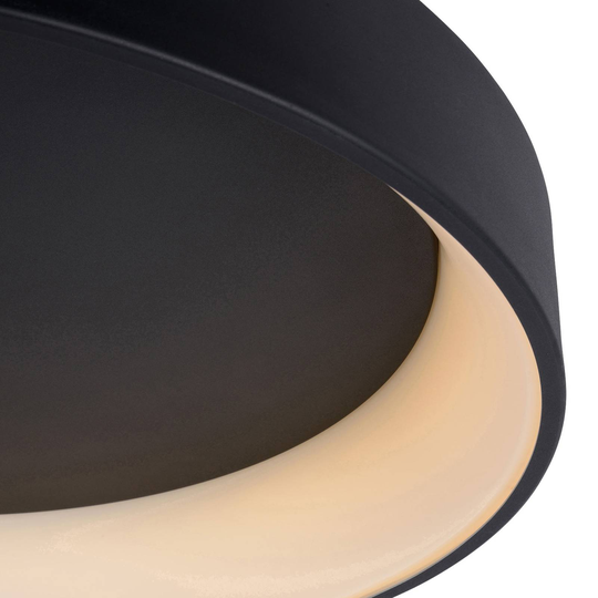 LED-taklampa Talowe, svart, Ø 80 cm