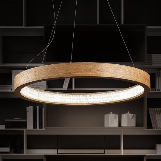 Naturlig LED-taklampa Libe Round, 90 cm