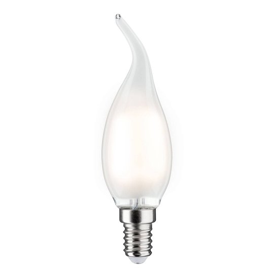 LED-kronljus E14 4,8W 2 700 K böjd topp satin