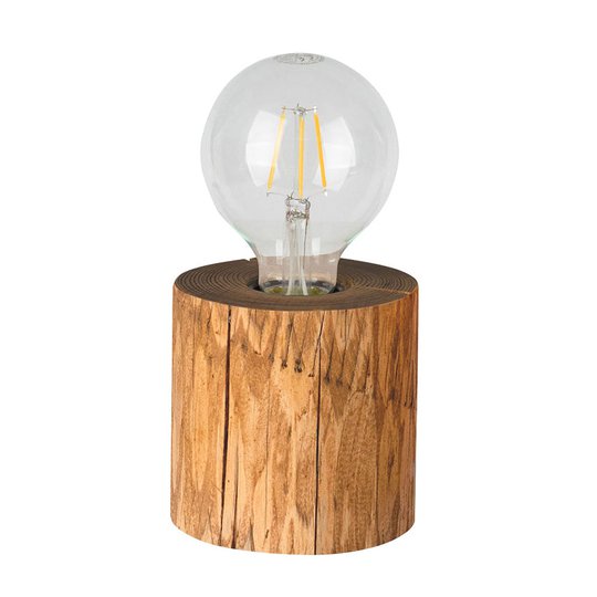 Bordslampa Trabo, betad tallträ, höjd 10 cm