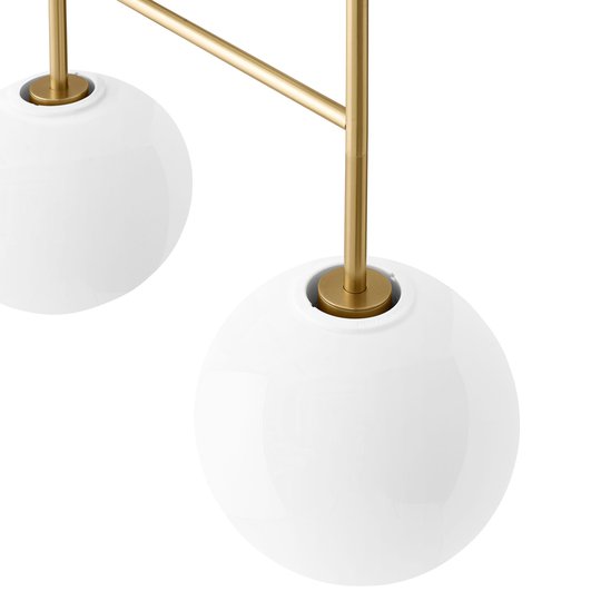 Menu TR Bulb DTW LED-pendel 4 lampor mässing glans