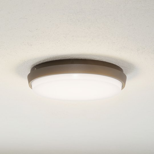 Lucande Amra LED-utomhustaklampa, rund, ca 24 cm