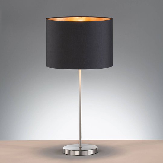 Bordslampa Loft med textilskärm, svart