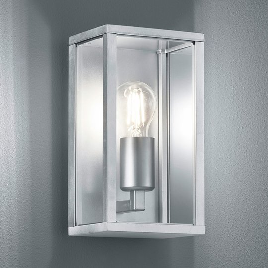 Utomhusvägglampa Garonne i zinkoptik