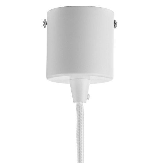 LED-pendellampa Look i smal form, vit