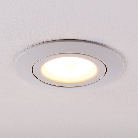LED-inbyggnadslampa Andrej, rund, vit
