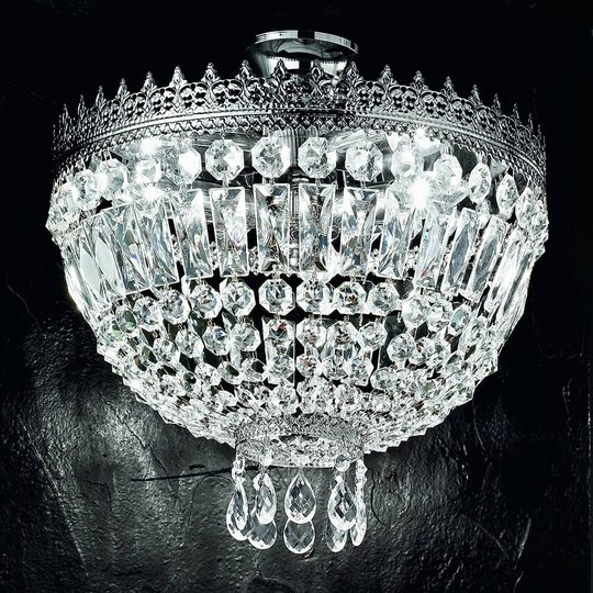 Högkvalitativ taklampa Cupola, nickel