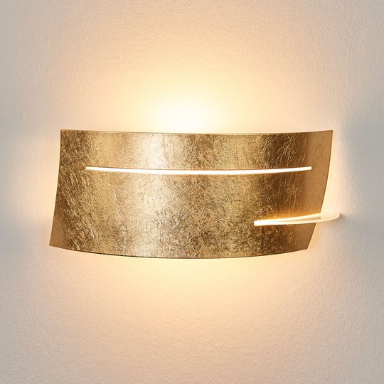 Keyron - gyllene vägglampa med matt finish