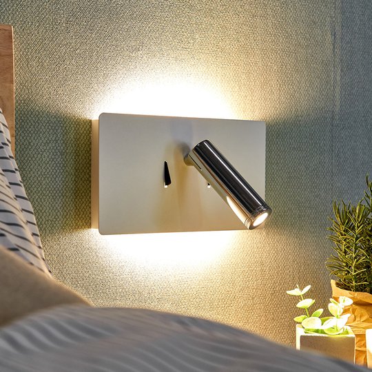 LED-vägglampa Elske med läslampa