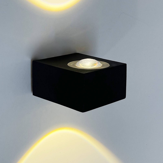 LED-utomhusvägglampa Helsinki, svart