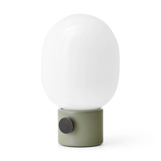 Menu JWDA LED-bordslampa av stål, ammonitgrå