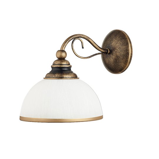 Vägglampa Casale med glasskärm